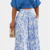 Olivia Conjunto Boho de Cuello en V y Pierna Ancha