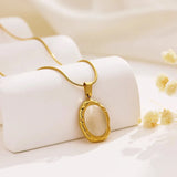 Ovale Cat's Eye Opal Gold-Plated Necklace