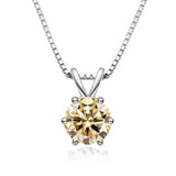 Collana Elegante con Moissanite a Pendente Singolo