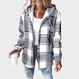 Rosana | Chaqueta Estilo Camisa Con Capucha