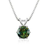 Collana Elegante con Moissanite a Pendente Singolo