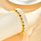 Pulsera Brillante con Charm de Arcoíris