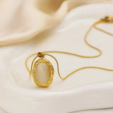 Ovale Cat's Eye Opal Gold-Plated Necklace
