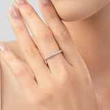 Anillo Minimalista de Eternidad Brillante