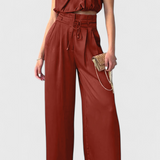 Helira Conjunto Dos Piezas con Top Fluido y Pantalón Palazzo