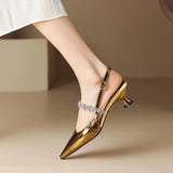 Zapatos de Tacón Bajo Elegantes Crysel