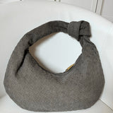 Lila Bolso Mediano Woven con Detalle de Nudo