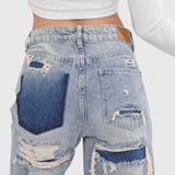 Roxy Jeans Vintage Desgastados de Cintura Alta