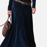 Kalina | Vestido maxi de terciopelo con cinturón