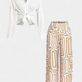 Calla Conjunto de Dos Piezas de Manga Larga