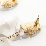 Pendientes de Gotas de Pétalos de Orquídea