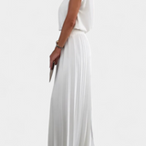 Liora Conjunto de Dos Piezas con Top Estructurado y Pantalón Plisado