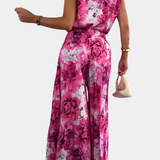 Liora Conjunto de Dos Piezas con Top Estructurado y Pantalón Plisado