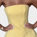 Clarita Conjunto de Dos Piezas Plisado Sin Tirantes