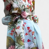 Sanne Conjunto Elegante Estampado de Camisa y Pantalón Fluido