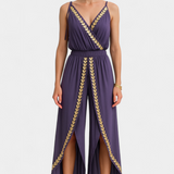 Donatila Mono Único con Detalles Dorados y Pierna Abierta