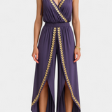 Donatila Mono Único con Detalles Dorados y Pierna Abierta