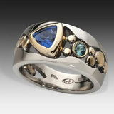 Anillo Vintage Elegante con Cristal Azul