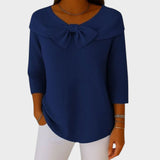 Selena – Suéter de Mujer con Lazo y Escote Redondo