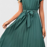 Luxie Vestido Midi Elegante de Tejido Ligero y Corte Fluido