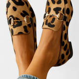 Lillian Mocasín Estampado con Hebilla Metálica