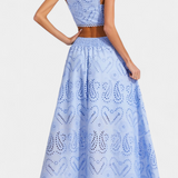 Danitza Conjunto Romántico de Encaje Floral Calado