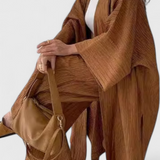 Caspian Conjunto Relajado de Dos Piezas con Kimono Largo