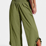 Justina Pantalón Palazzo con Volantes y Talle Alto