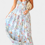 Neha Vestido Floral con Espalda Abierta y Tirantes Finos