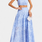 Danitza Conjunto Romántico de Encaje Floral Calado