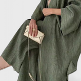 Caspian Conjunto Relajado de Dos Piezas con Kimono Largo