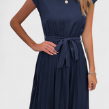 Luxie Vestido Midi Elegante de Tejido Ligero y Corte Fluido