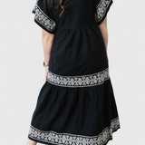 Allona Vestido Maxi Boho con Escote en V y Corte Relajado