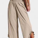 Justina Pantalón Palazzo con Volantes y Talle Alto