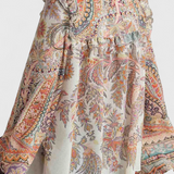 Finely Conjunto con Blusa de Volantes y Estampado Vintage Paisley