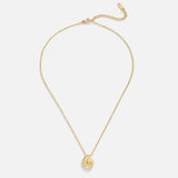 Collana con Ciondolo a Forma di Conchiglia in Cristallo